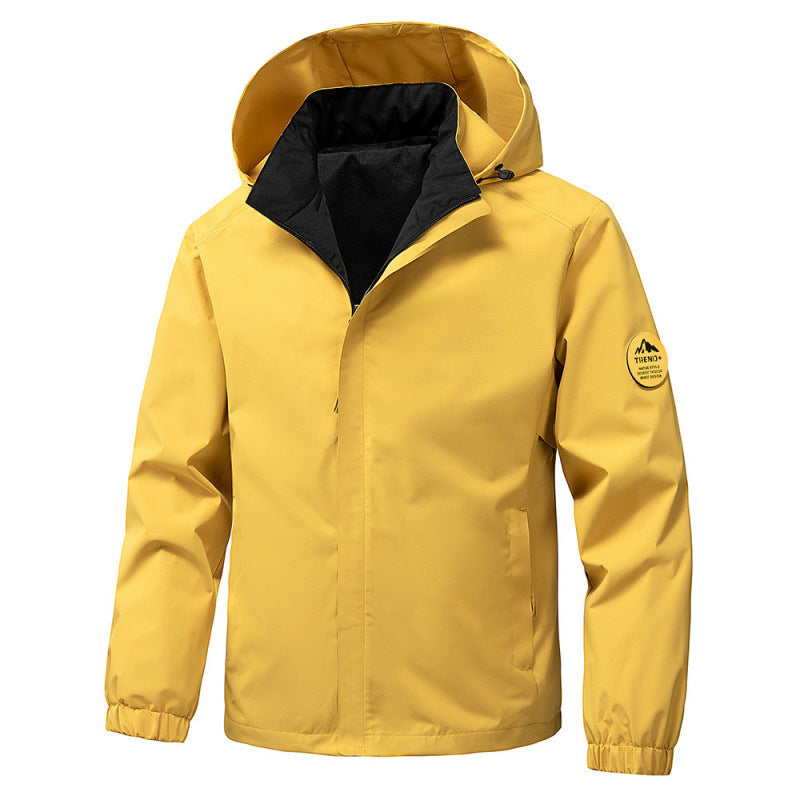 Herren technische Kapuzen-Softshelljacke mit verstellbarer Kapuze und Utility-Taschen Drune