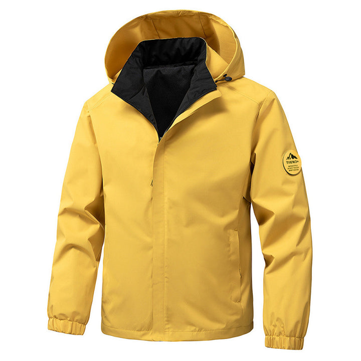 Herren technische Kapuzen-Softshelljacke mit verstellbarer Kapuze und Utility-Taschen Drune