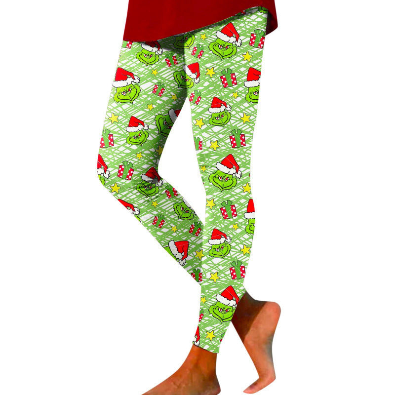 Damen Gemusterte Weihnachtsleggings Drune