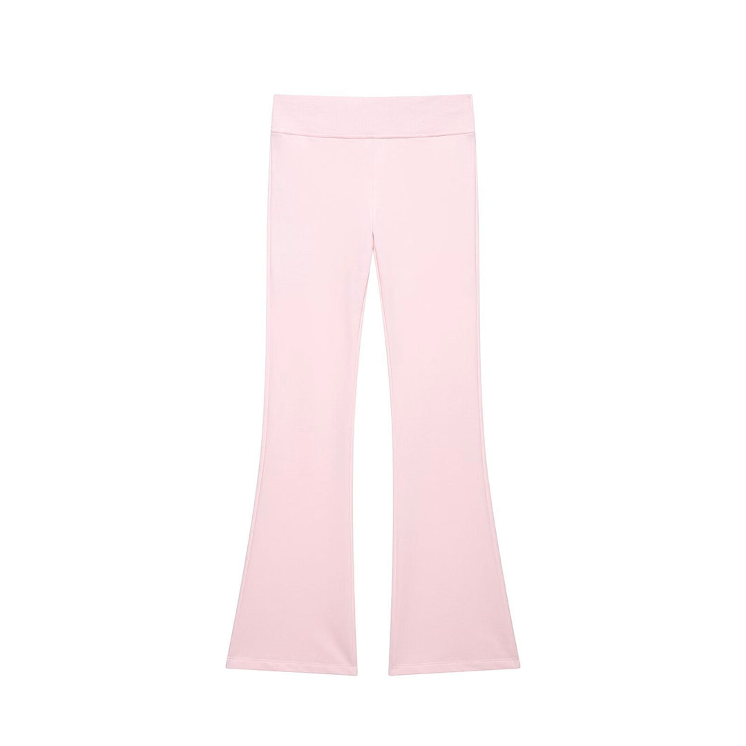 Damen Hochtaillierte Stretch-Flared-Hose mit weitem Schlag und elastischem Bund Drune