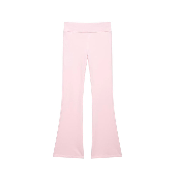 Damen Hochtaillierte Stretch-Flared-Hose mit weitem Schlag und elastischem Bund Drune