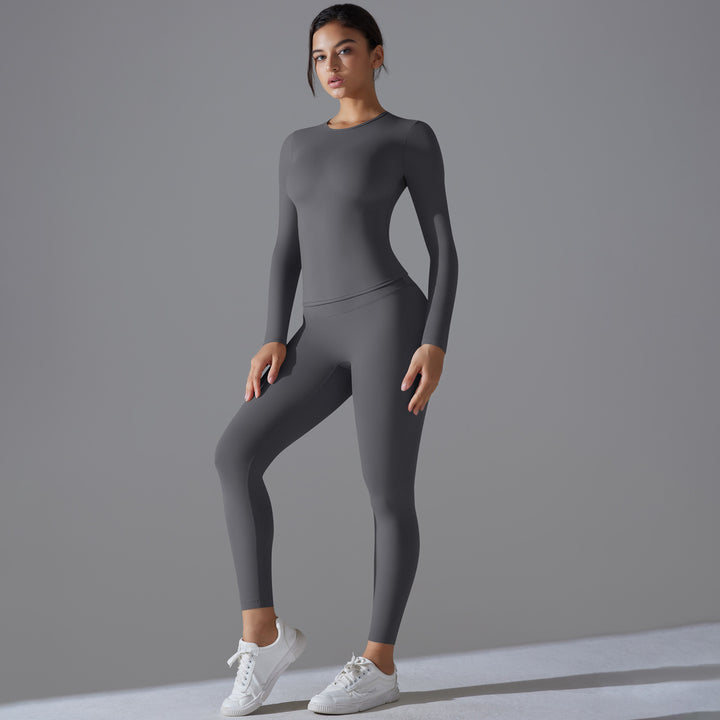Damen Sport-Set mit langem Ärmel und Leggings Drune