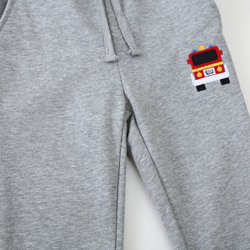 Jungen bequeme Sweatpants mit Feuerwehr-Motiv Drune