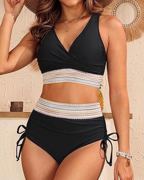 Damen Bikini-Set mit verstellbarem Bund und elegantem Oberteil Drune