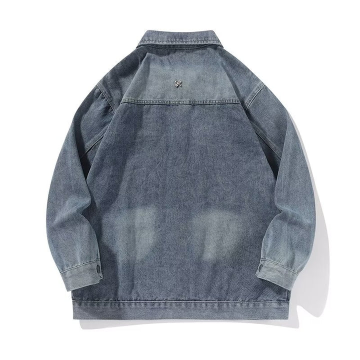 Herren lässige Denimjacke mit klassischen Details Drune