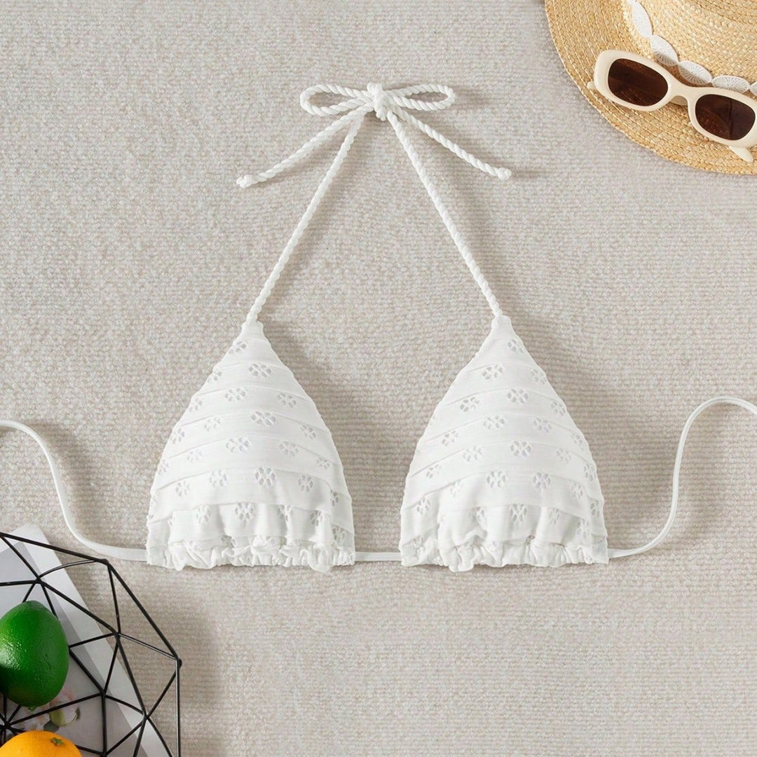Damen Triangel-Bikini mit verspielten Rüschendetails Drune