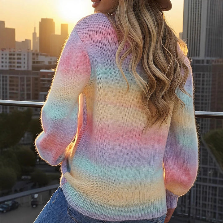 Damen modischer Pullover mit sanften Farbverlauf und relaxed Fit Drune