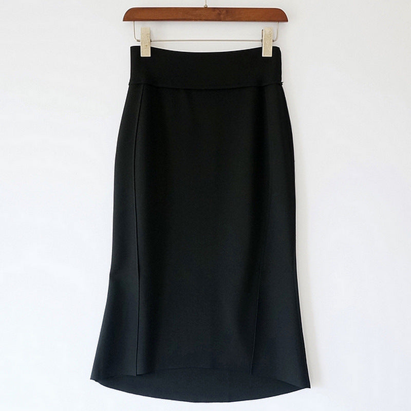 Damen Taillenhoher Midirock mit schlanker A‑Linien‑Silhouette Drune
