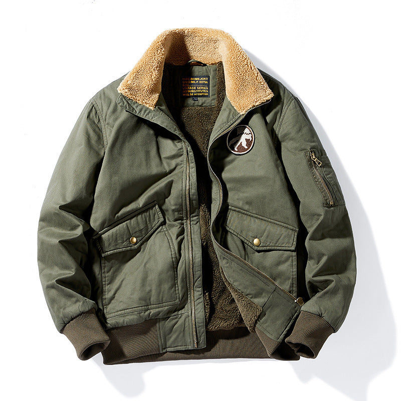 Herren Modische Übergangsjacke mit Fleece-Innenfutter Drune