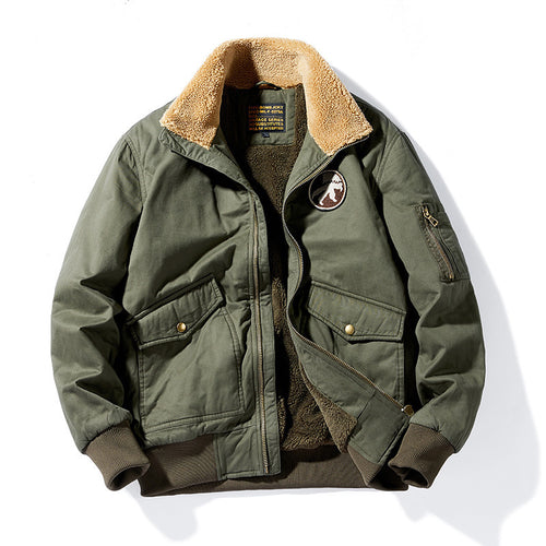 Herren Modische Übergangsjacke mit Fleece-Innenfutter Drune