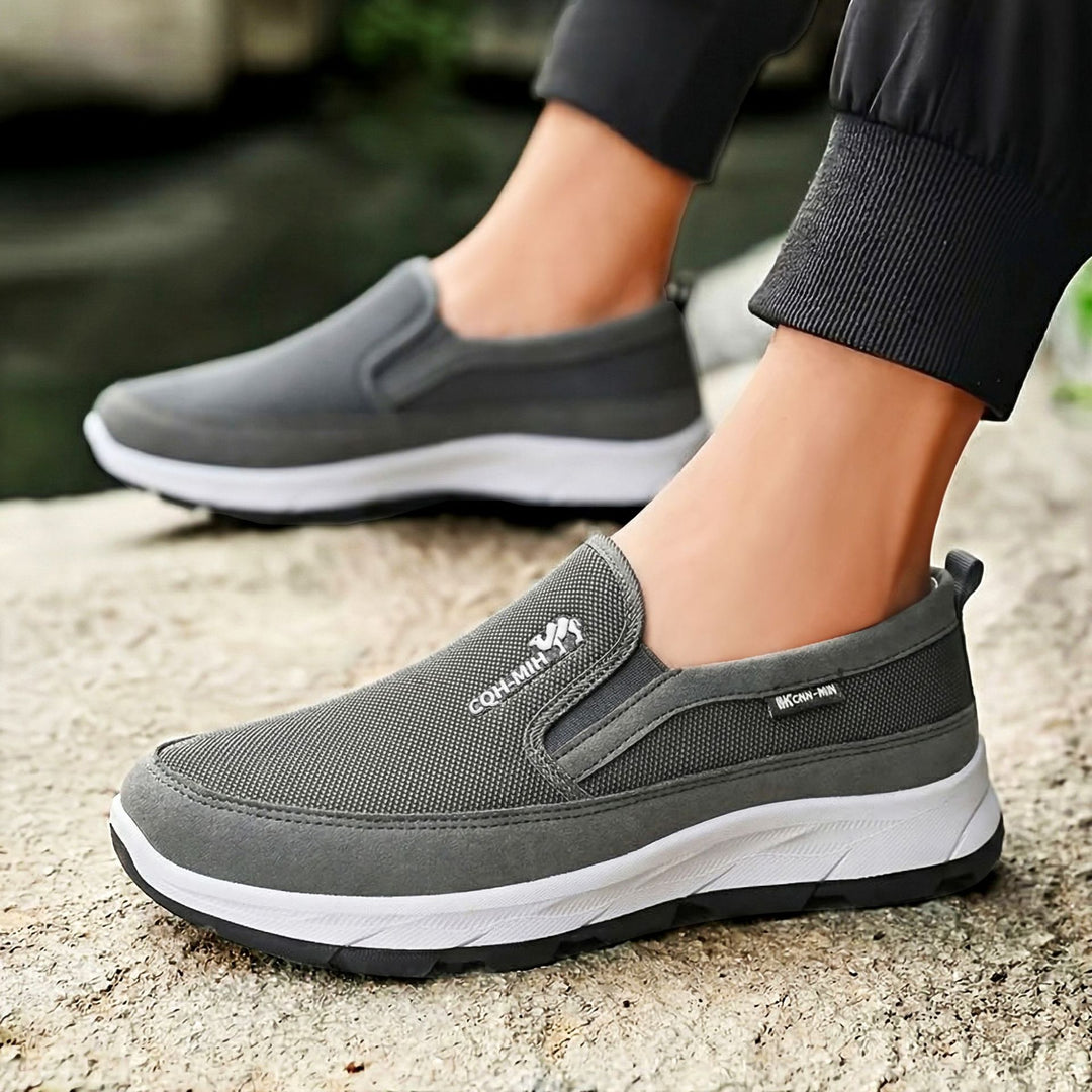 Herren nan gepolsterter Slip-On Komfort-Sneaker mit elastischem Einstieg, stoßdämpfender EVA-Plateausohle und herausnehmbarem Komfortfußbett Drune
