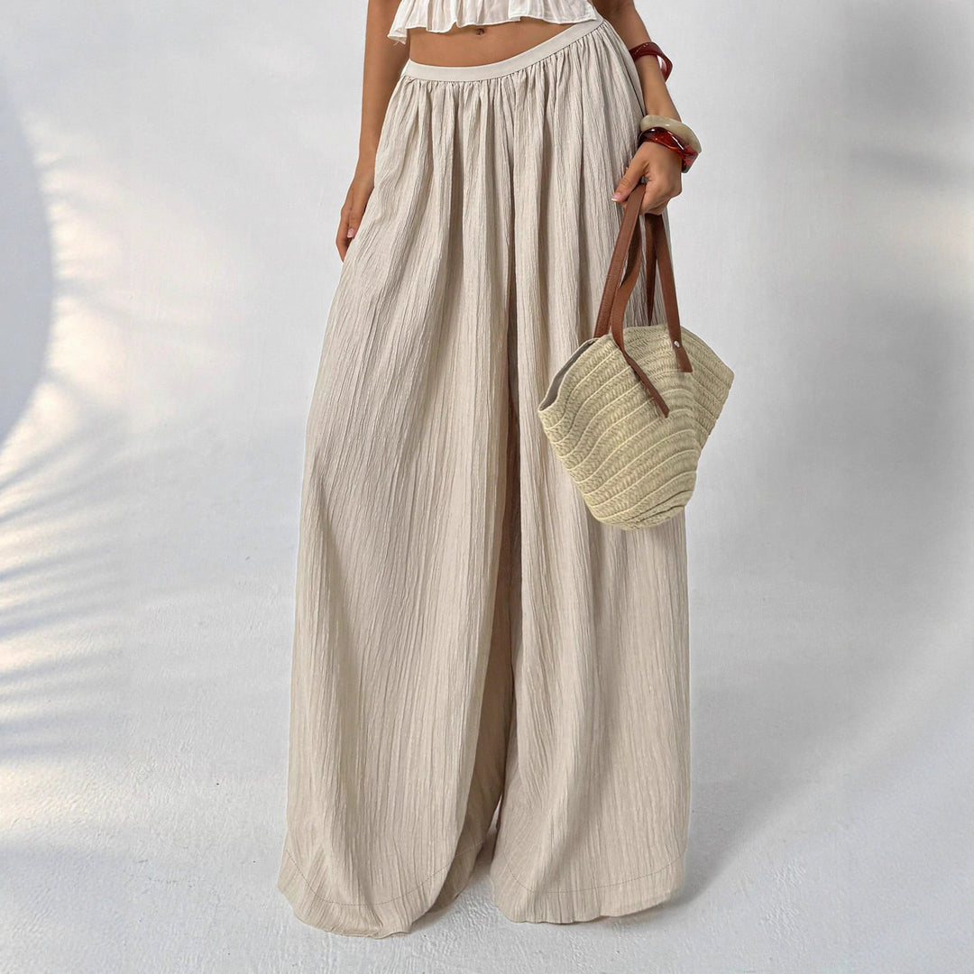 Damen Weite plissierte Sommerhose Drune