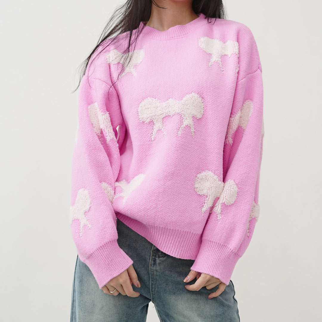 Damen Grobstrickpullover mit niedlichem Tiermotiv und lässigem Schnitt Drune