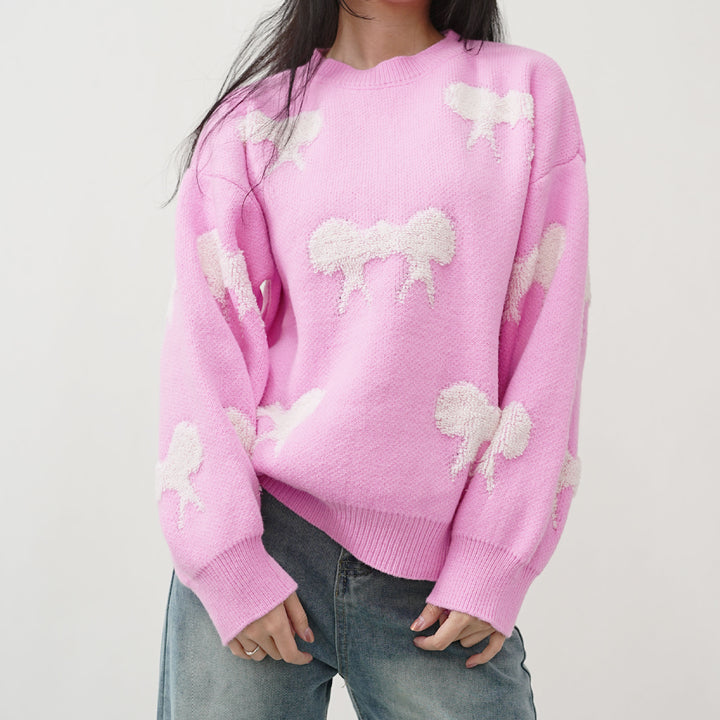 Damen Grobstrickpullover mit niedlichem Tiermotiv und lässigem Schnitt Drune