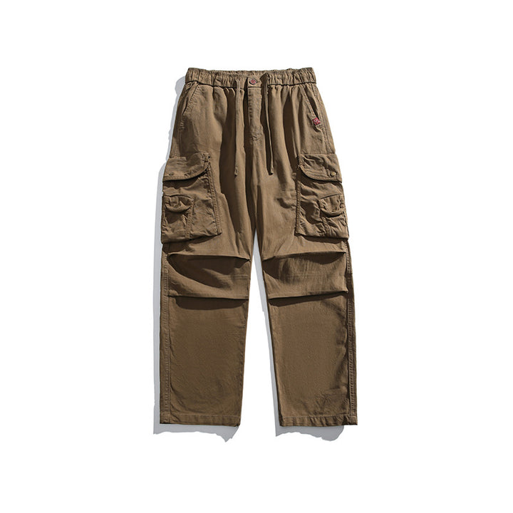 Herren Utility-Cargohose mit elastischem Bund, Mehrfach-Taschen und entspannter Passform Drune