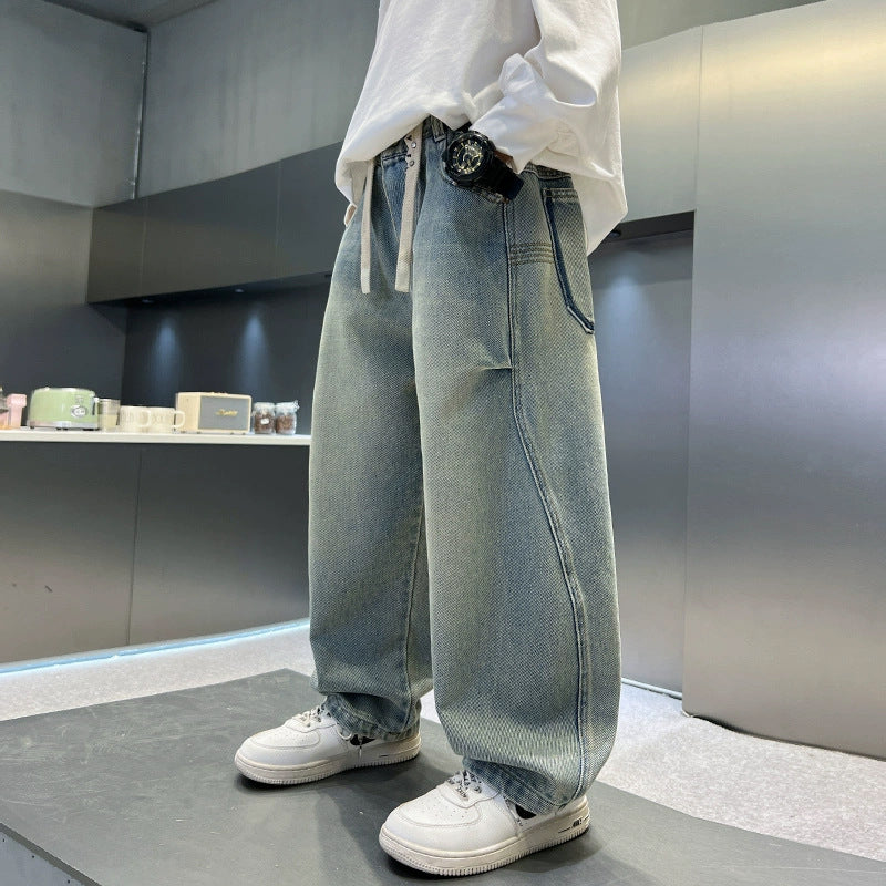 Unisex weite Baggy-Jeans mit einzigartigen Applikationen Drune