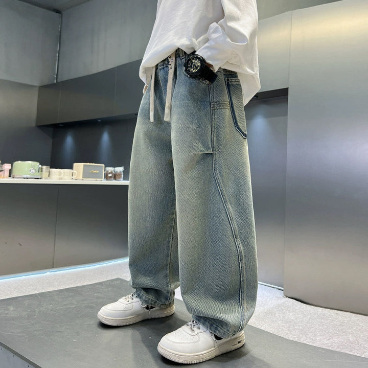 Unisex weite Baggy-Jeans mit einzigartigen Applikationen Drune