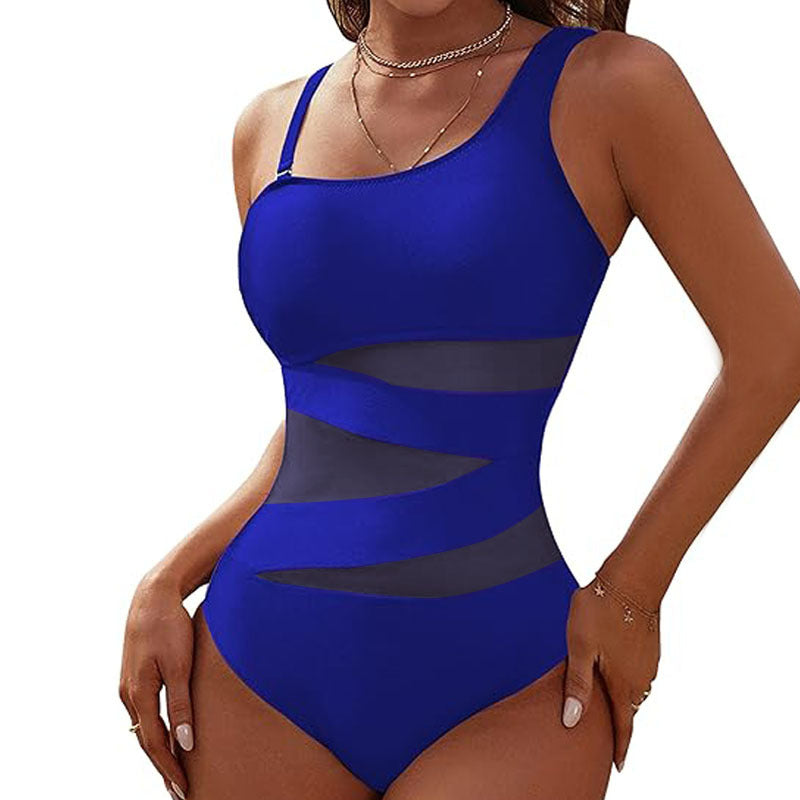 Damen Sportlicher Badeanzug mit einzigartigen Mesh-Einsätzen Drune