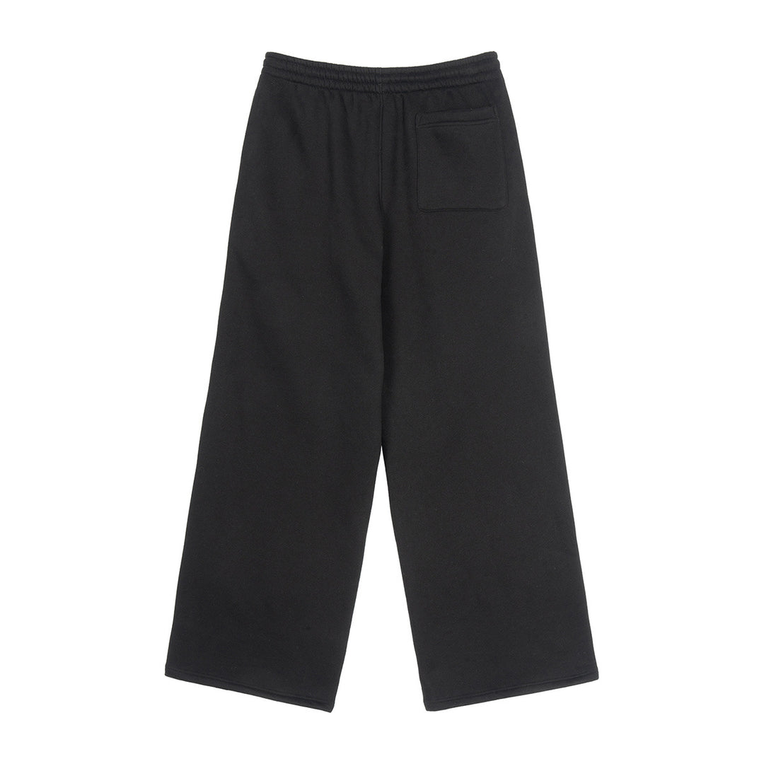 Damen weite hochtaillierte Sweathose mit Kordelzug und geradem Bein Drune