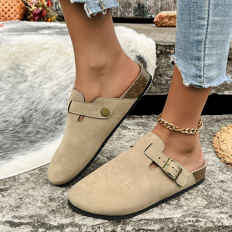 Damen Komfortable Clogs mit Schickem Riemen Drune