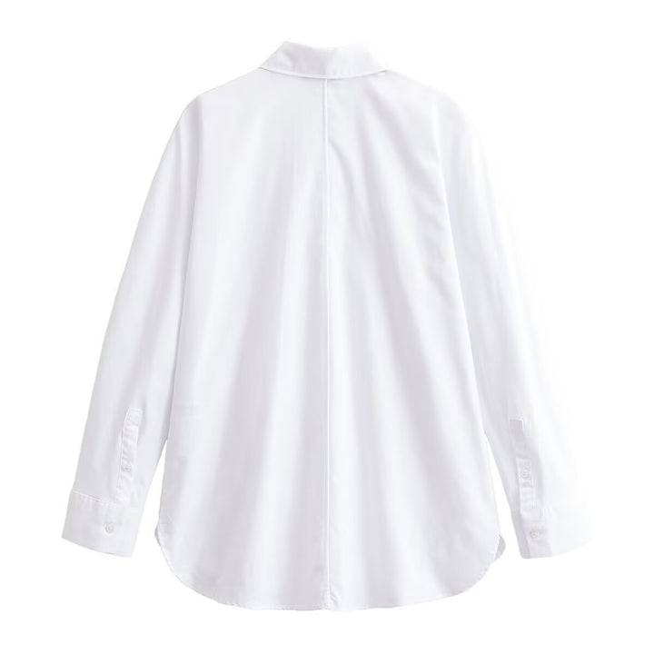 Damen Bluse mit dekorativen Froschverschlüssen und Zierkordeln Drune