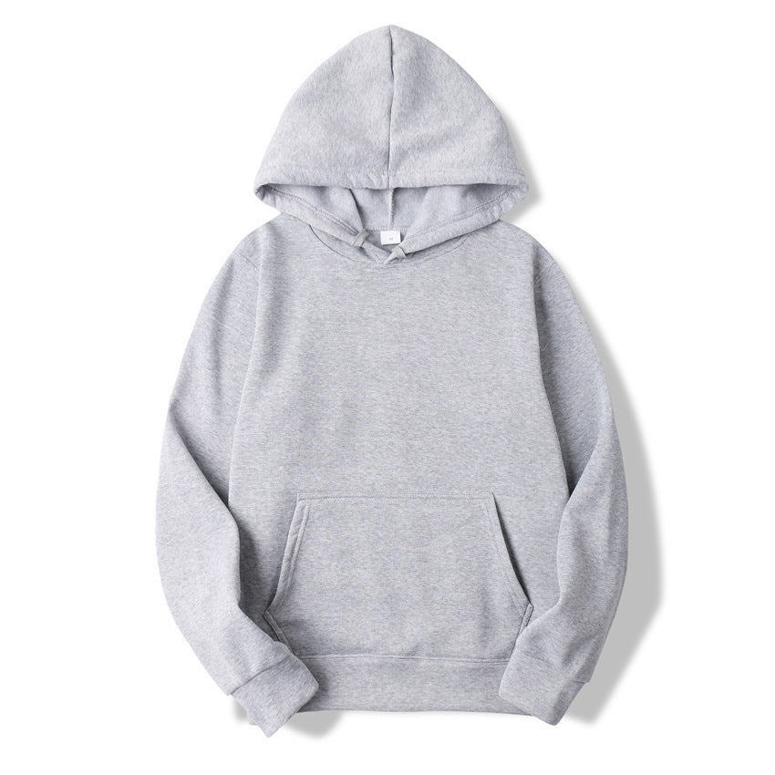 Unisex minimalistischer Kapuzenpullover ohne Reißverschluss mit innen angerautem French-Terry und integrierter Kängurutasche Drune