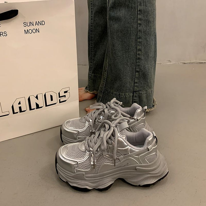 Damen Sneakers im urbanen Chunky-Stil mit atmungsaktiver Mesh-Oberfläche und komfortabler Dämpfung Drune