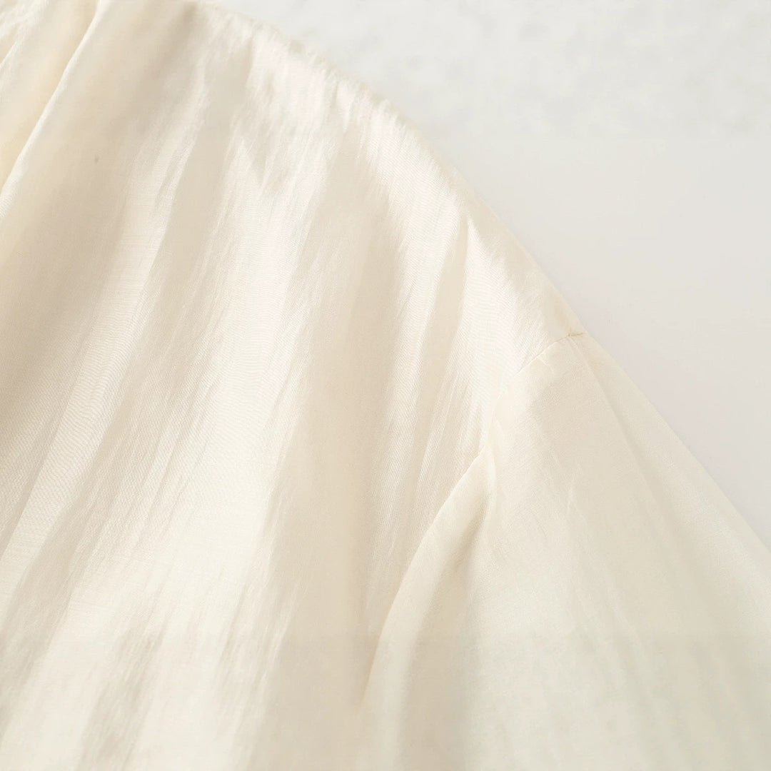 Damen Transparente Leichte Sommer-Blousonjacke mit Stehkragen und elastischem Saum Drune