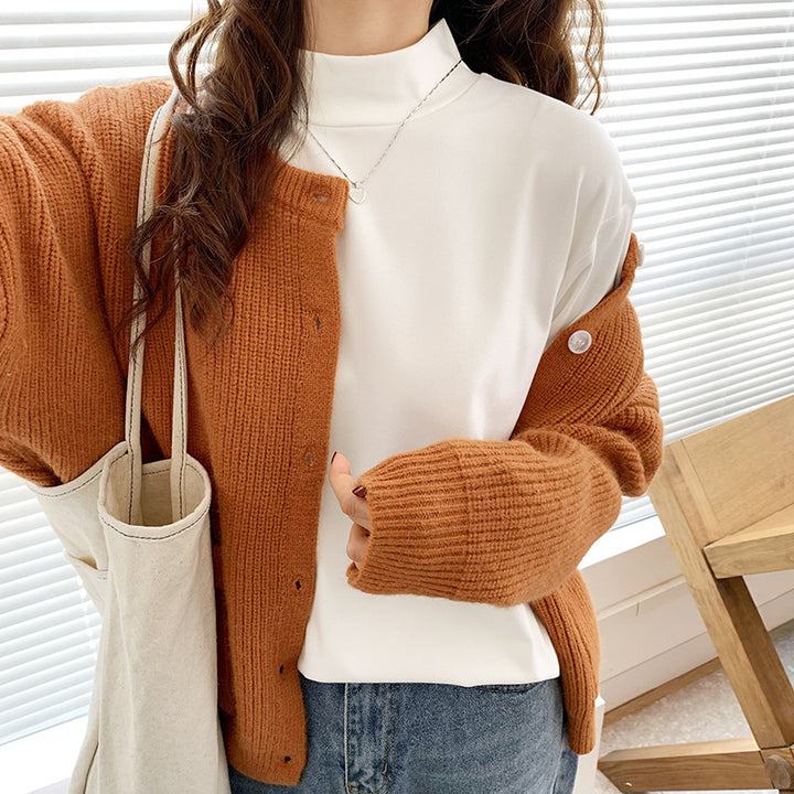 Damen modische Strickjacke mit Knopfdetails und weichem Material Drune