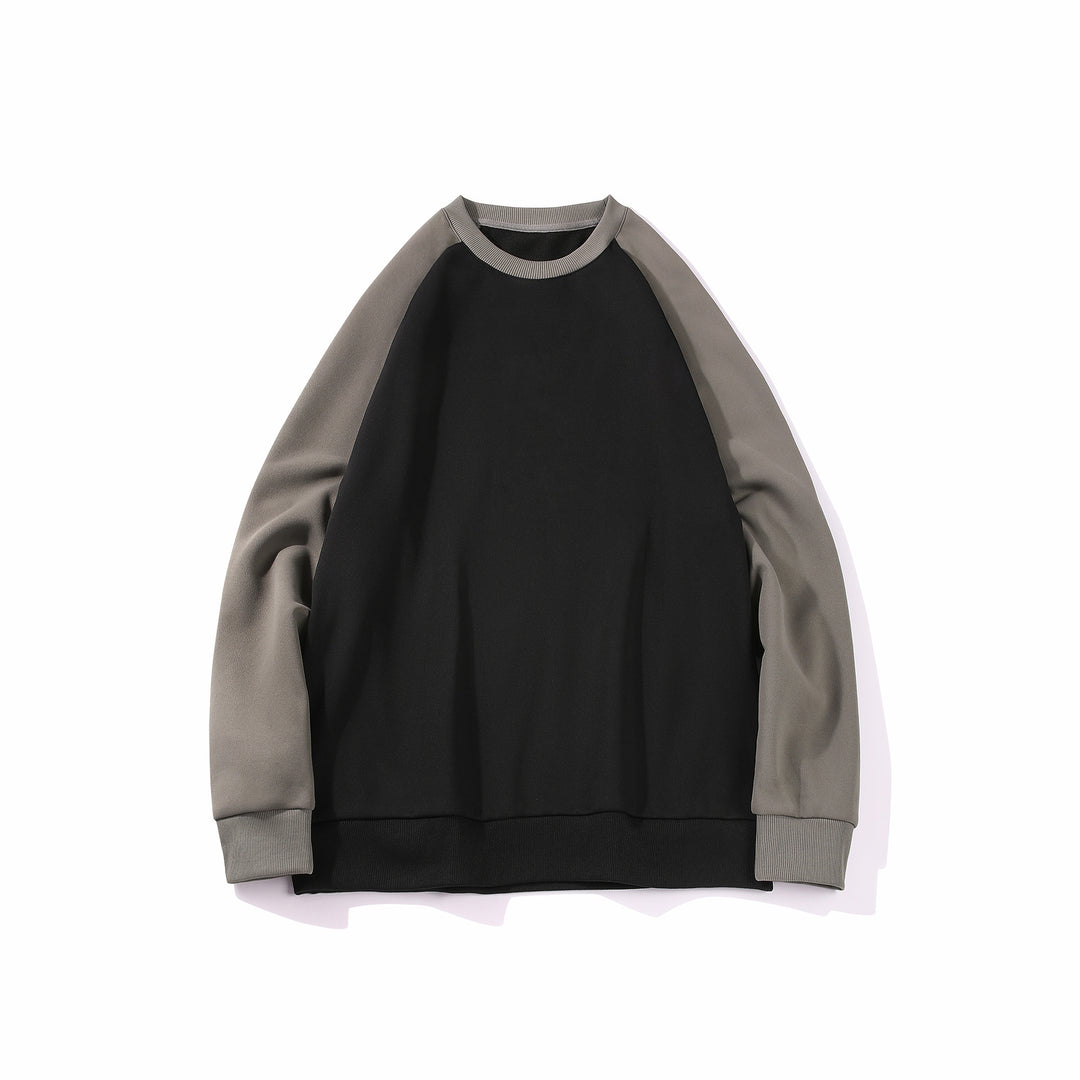 Herren Raglan‑Sweatshirt mit kontrastärmel, weichem Fleece‑Innenfutter und geripptem Saum Drune