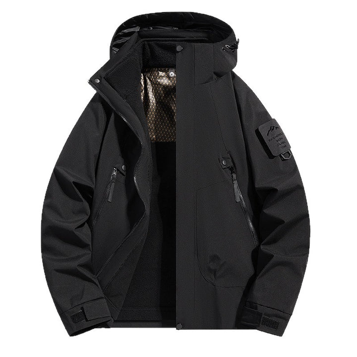 Damen Wasserabweisende Softshell-Funktionsjacke mit verstellbarer Kapuze, winddichter Membran und schrägen Reißverschlusstaschen Drune