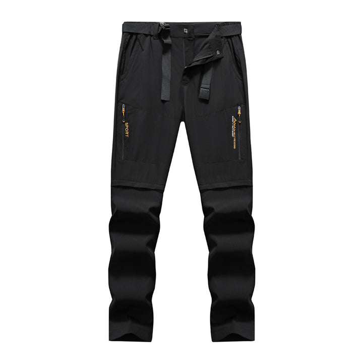 Herren Outdoor-Hose mit vorgeformten Knien, Reißverschlusstaschen und integriertem Gürtel Drune