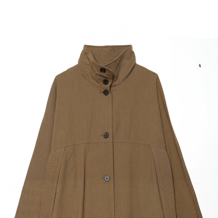 Damen Oversize-Utility-Jacke mit hohem Stehkragen und elastischem Saum Drune