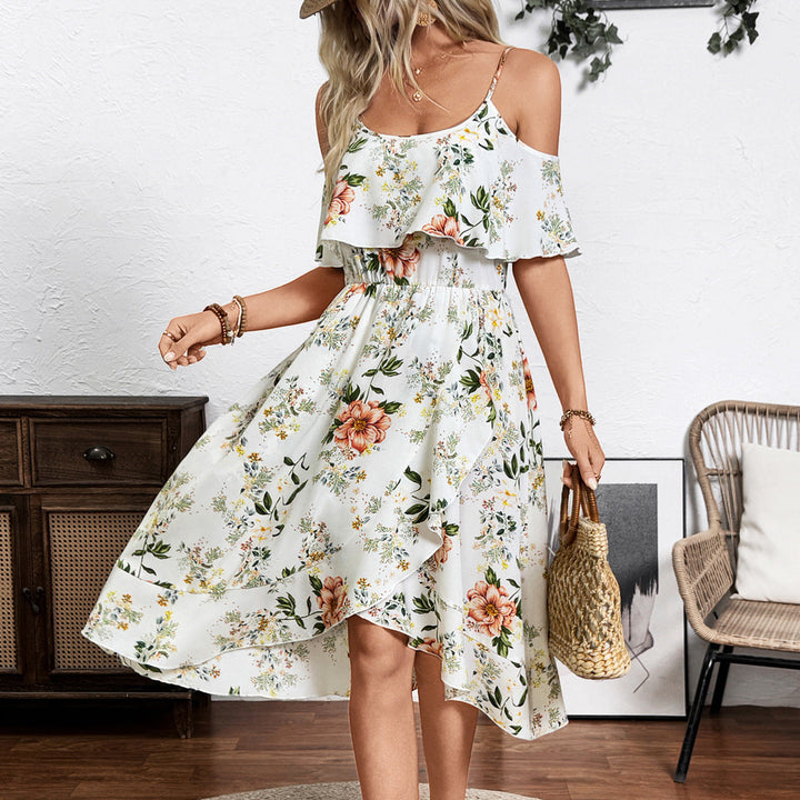 Damen Verspieltes Blumen-Überwurfkleid Drune
