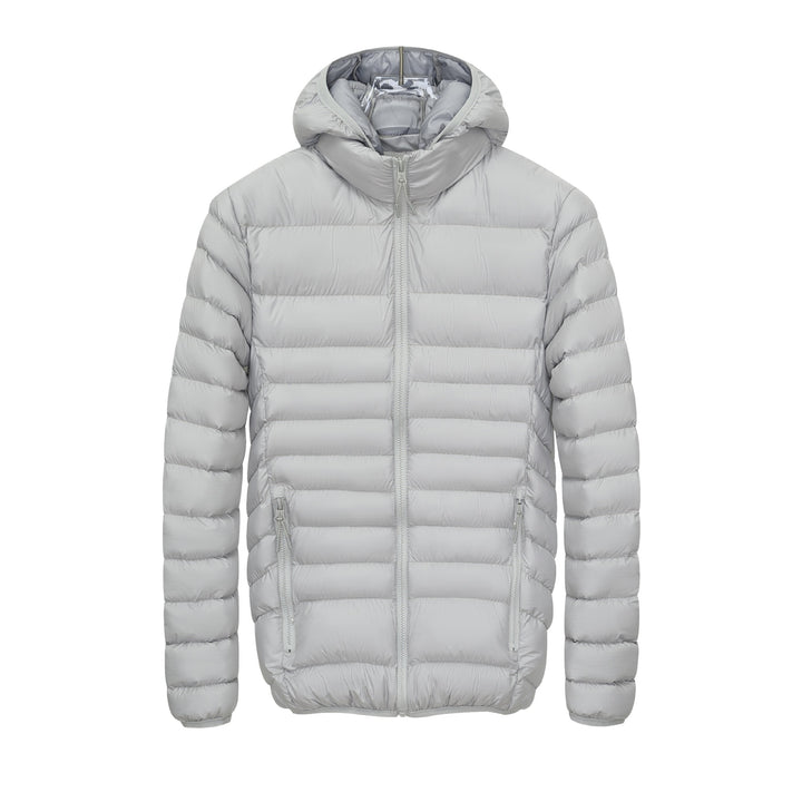 Herren Leichte gesteppte Kapuzen‑Steppjacke mit hohem Kragen, Thermofutter & Reißverschluss Drune