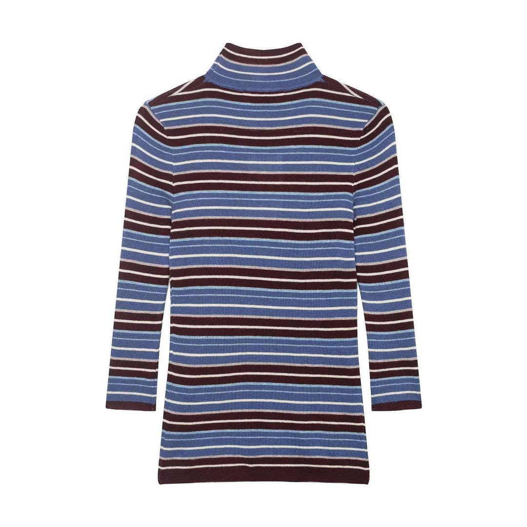 Damen Rollkragenpullover mit modischer Streifenoptik Drune