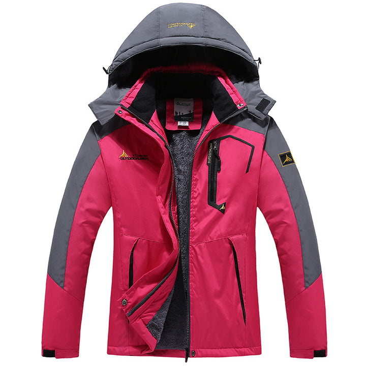 Herren multifunktionale wasserdichte Outdoorjacke mit abnehmbarem Fleece-Innenlayer und verstellbarer Kapuze Drune