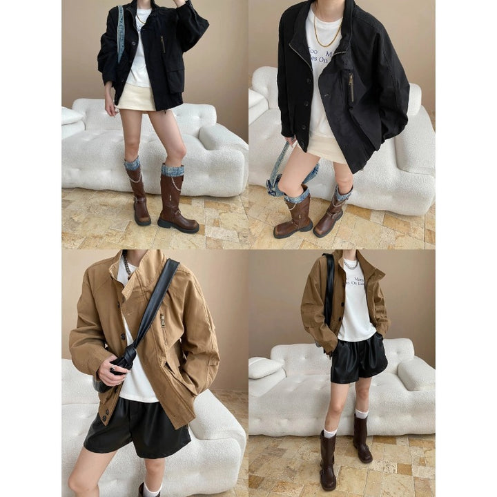 Damen Elegante und lässige Lightweight Jacke Drune