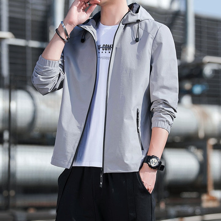 Herren Leichte Sportjacke mit Kapuze Drune