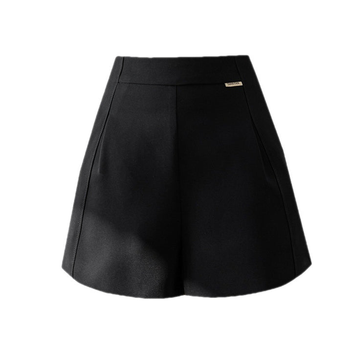Damen eleganter Shortsrock mit sommerlichem Schnitt und dekorativen Falten Drune