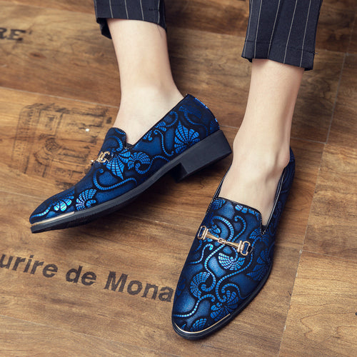 Herren eleganter Slip-On Loafer mit dekorativem Metalldetail, spitzer Form und gepolstertem Komfortfußbett Drune