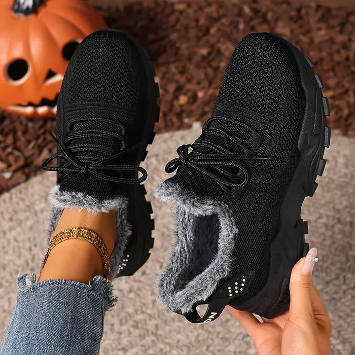 Damen Kuschelige Sneaker mit Fleece-Futter Drune