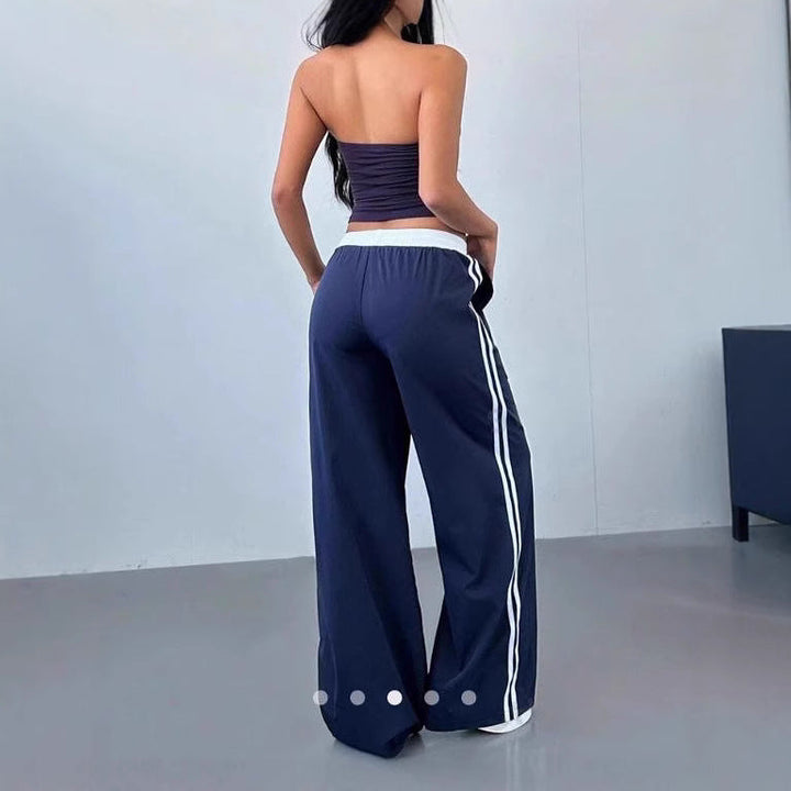 Damen Sportliche Jogginghose mit seitlichen Streifen Drune