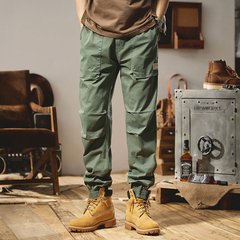 Herren Robust-Canvas Feldjogger mit Knieabnähern, aufgesetzten Utility-Taschen und elastischem Knöchelsaum Drune