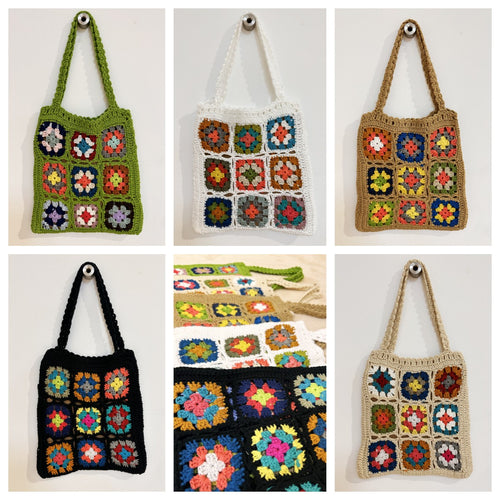 Damen Handgefertigte Häkel-Tasche Drune