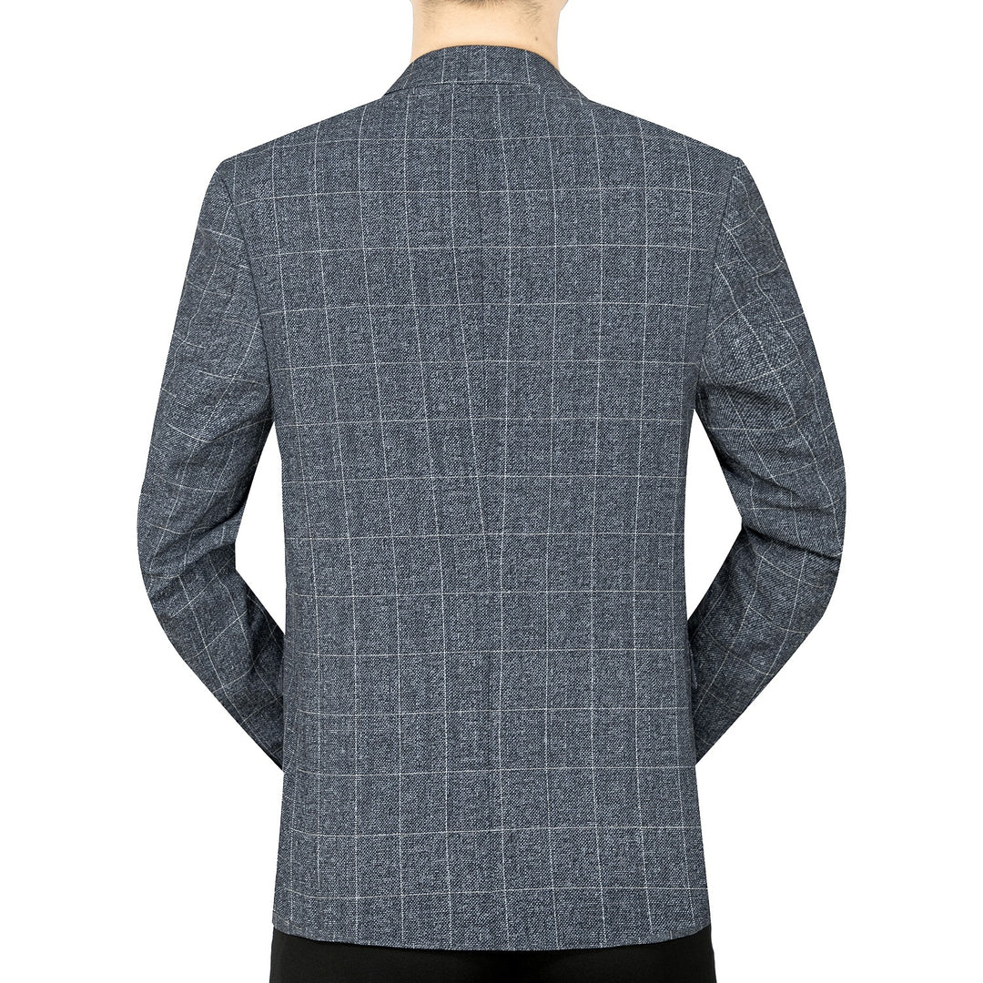 Herren Modernes Einreihiges City-Blazer mit aufgesetzten Taschen und leichter Halbfütterung Drune