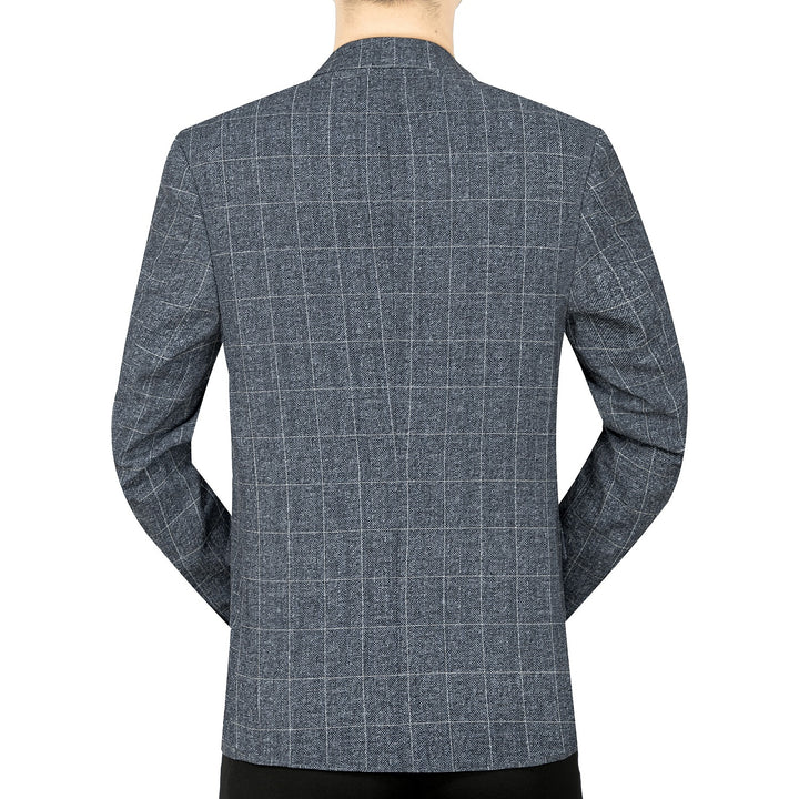 Herren Modernes Einreihiges City-Blazer mit aufgesetzten Taschen und leichter Halbfütterung Drune