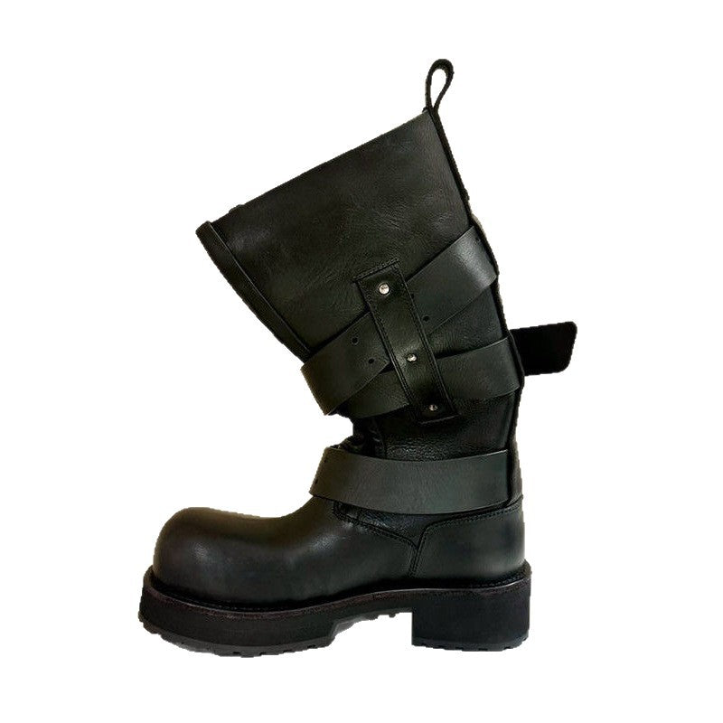 Damen Motocross-Boots mit dreifacher Gurt-Schnallenbefestigung, verstärkter Zehenkappe und robuster Profilsohle Drune