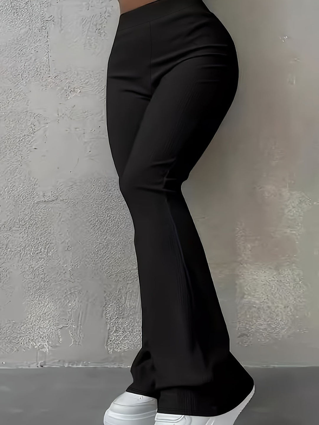 Damen Bootcut-Hose mit hohem Bund und elastischem Taillenband Drune