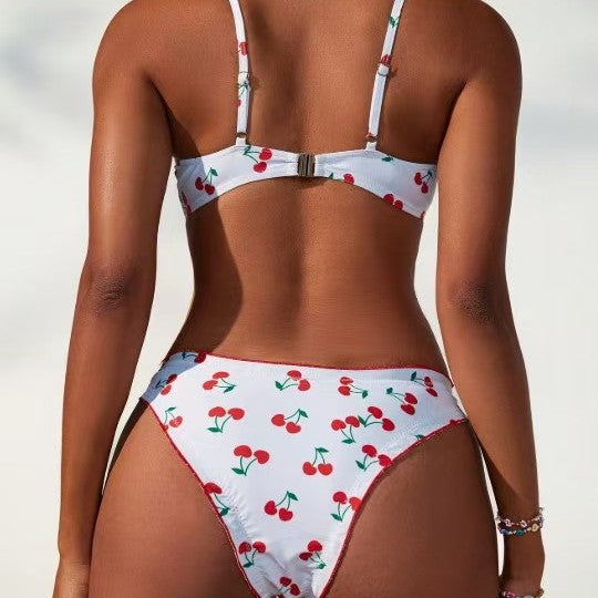 Damen Push-Up Bikini-Set mit fruchtigem Design Drune